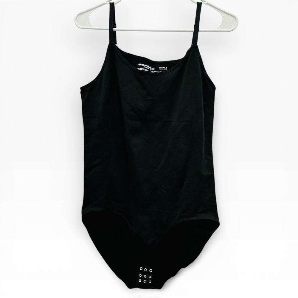 Shapermint Bodysuit Shapewear Black Seamless Tummy Control Snap Closure 3XL NWOT